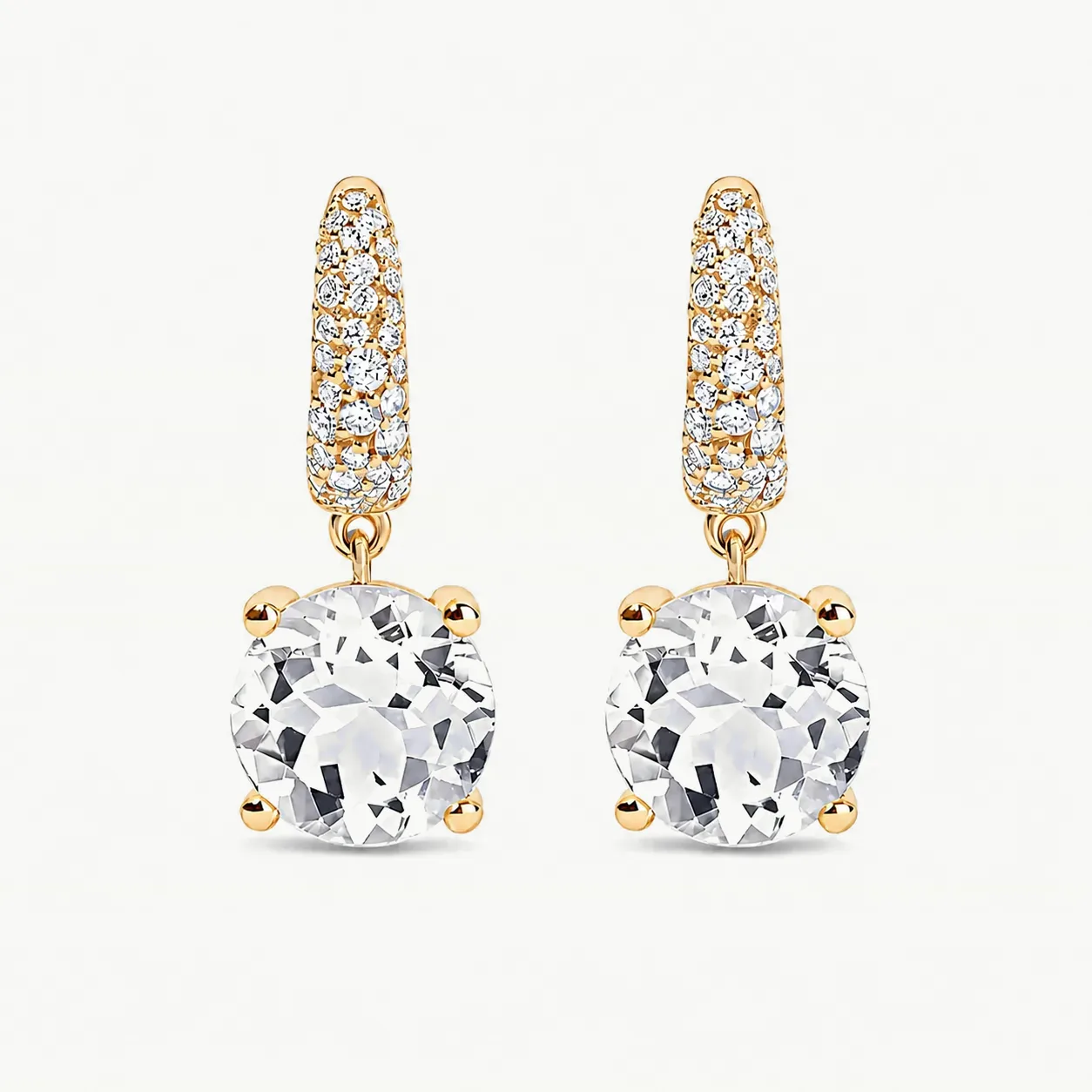 Astoria Diamond-Cue Solitaire Earrings