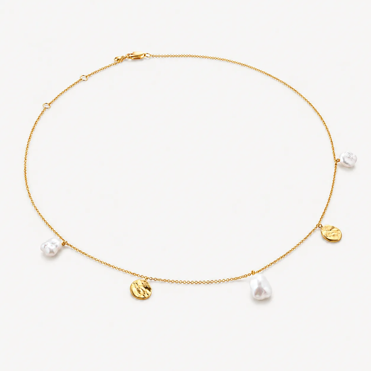 The Mediterranean Keshi Pearl Station Necklace