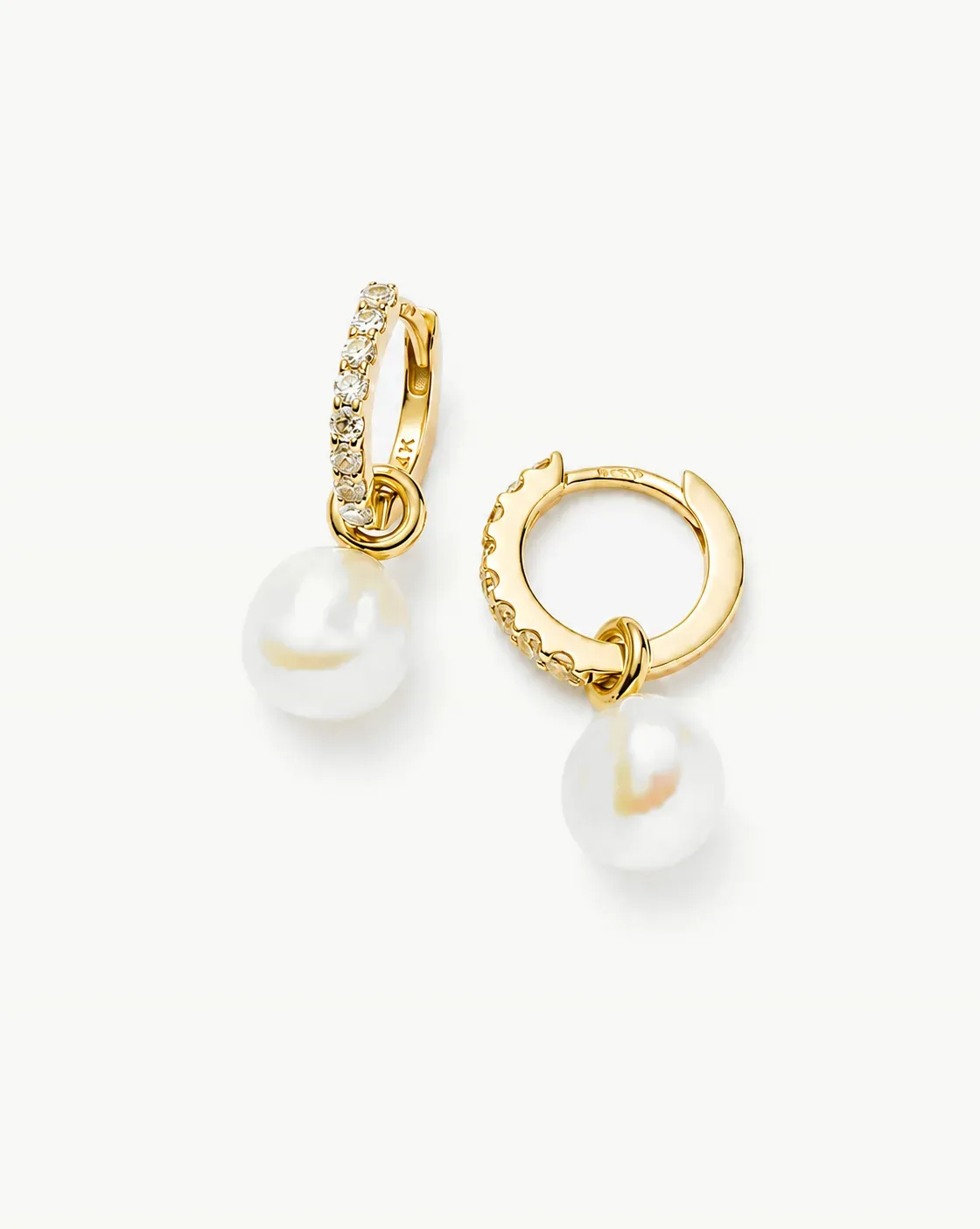 The Luminary Pearl Drop Hoops
